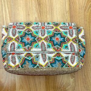 Antik Kraft Beaded Crossbody Clutch